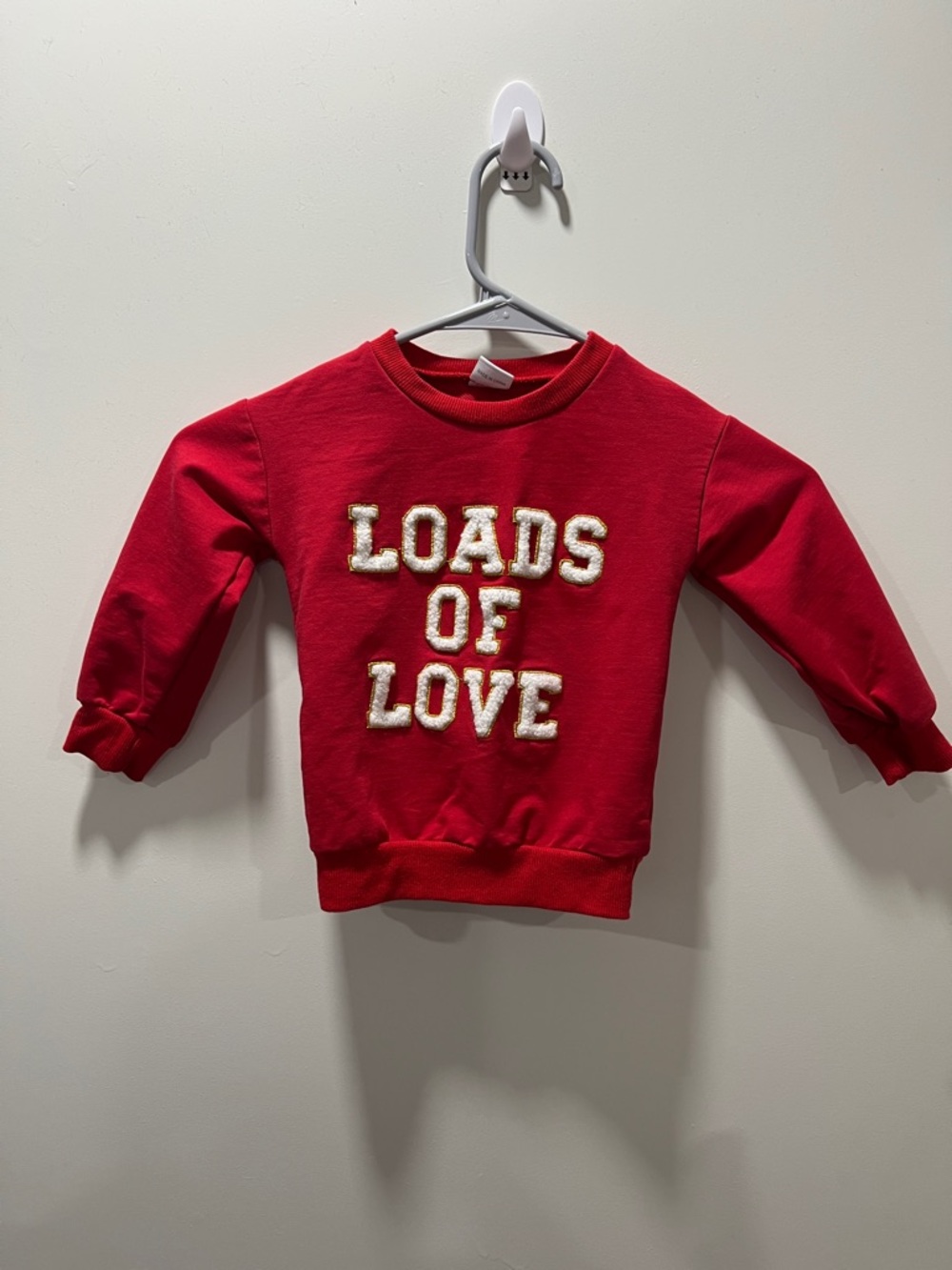 Original Use Red 'Loads of Love' Kids Sweatshirt